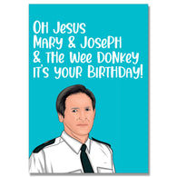 Jesus Mary Ted Donkey  Card